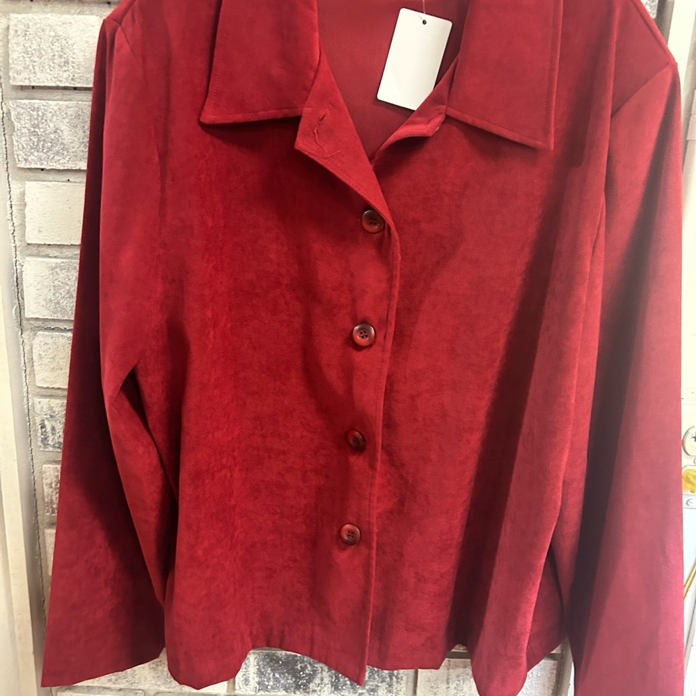 🛍️ Briggs New York Ladies size Xl red Blazer